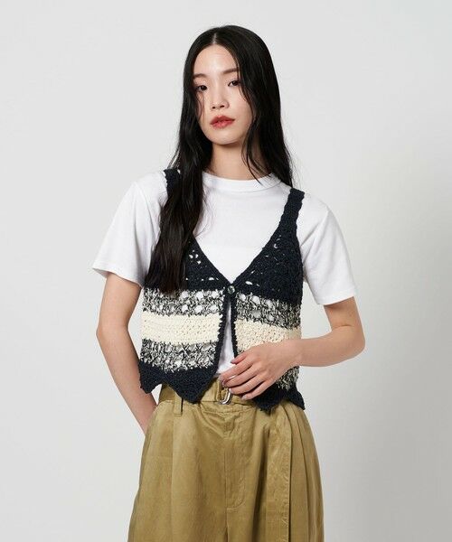 a*z様 BEAUTY&YOUTH UNITED ARROWS ニットベスト セール】 フロントボタン Vネック ニットベスト -ウォッシャブル