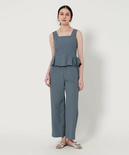 セール】 【WEB限定】ナイロン ペプラム オールインワン