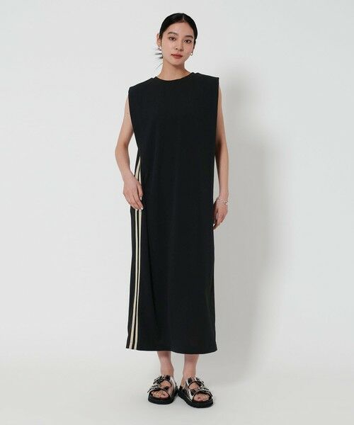 UNITED ARROWS リネン　ノースリーブロングワンピース ブラック UNITED ARROWS リネン ノースリーブロングワンピース ブラック