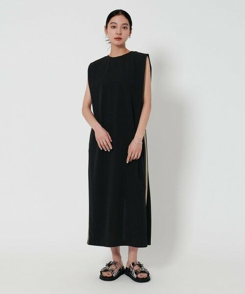 BEAUTY&YOUTHE UNITEDARROWS ワンピース風オールインワン セール】 【WEB限定】サイドライン ノースリーブワンピース