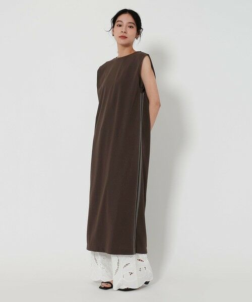 ユナイテッドアローズ　ノースリーブ　ロングワンピース　38 UNITED ARROWS LTD. OUTLET｜ノースリーブ ロングワンピース
