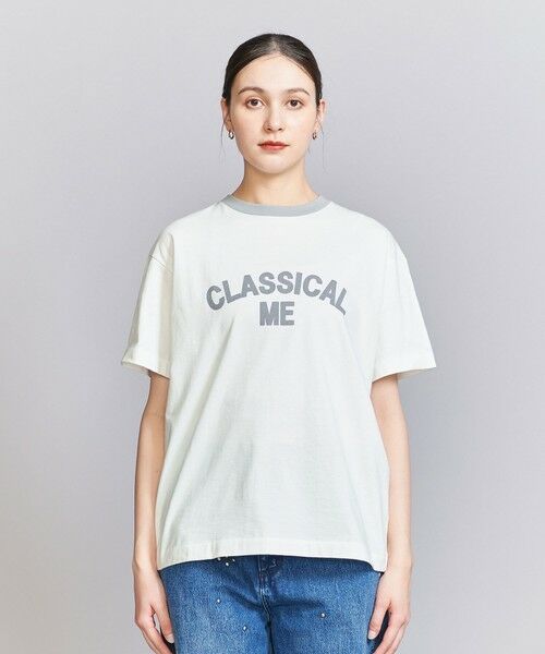 BEAUTY&YOUTH別注　AMERICANA リンガーTシャツ セール】【別注】＜Americana＞ロゴTシャツ（Tシャツ/カットソー