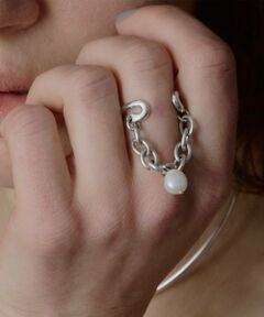 BEAUTY&YOUTH UNITED ARROWS / ビューティー&ユース ユナイテッドアローズ リング | ＜loni＞Ivy pearl chain リング-2WAY-