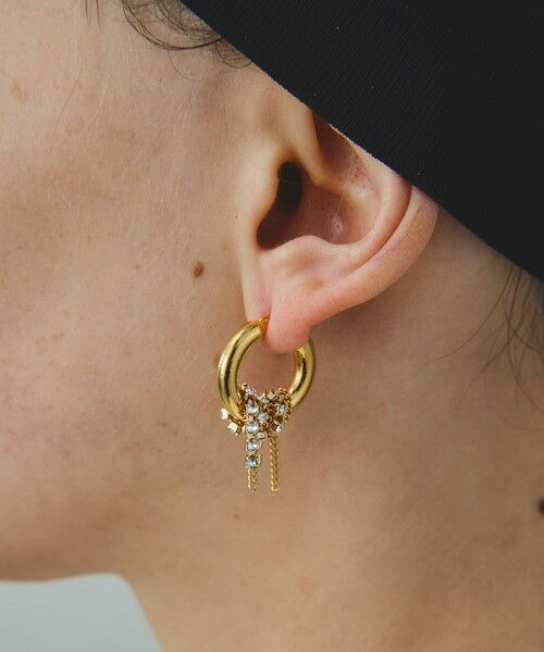 BEAUTY & YOUTH UNITED ARROWS/ビューティー&ユース ユナイテッドアローズ ＜loni＞Bijou chain ピアス GOLD FREE