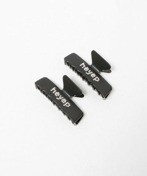 BEAUTY&YOUTH UNITED ARROWS / ビューティー&ユース ユナイテッドアローズ ヘアピン | ＜heyep＞ロゴ ラインストーン スクエアクリップ/2P | 詳細5
