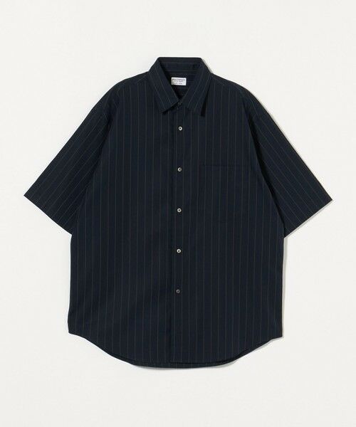 UNITED ARROWS ツイルVカラーシャツジャケット ブラック 別注】＜OUTDOOR EXCHANGE＞ オンブレチェック シャツジャケット