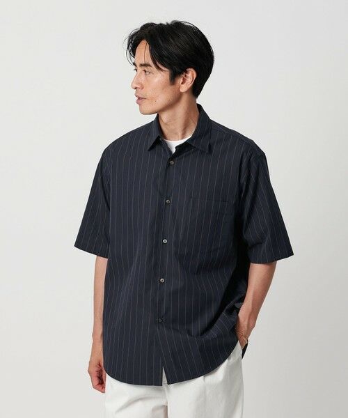 希少UNITED ARROWS GOLF ✖️AddElm半袖シャツ 紺 M 希少UNITED ARROWS GOLF ✖️AddElm半袖シャツ 紺 M