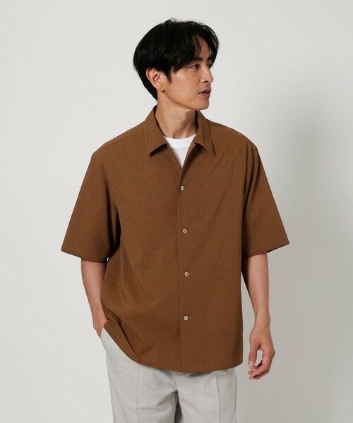 BEAUTY & YOUTH UNITED ARROWS/ビューティー&ユース ユナイテッドアローズ ヨウリュウ キャンプカラー シャツ FORM型 MD. BROWN L BEAUTY & YOUTH UNITED ARROWS/ビューティー&ユース ユナイテッドアローズ ヨウリュウ キャンプカラー シャツ FORM型 MD. BROWN L