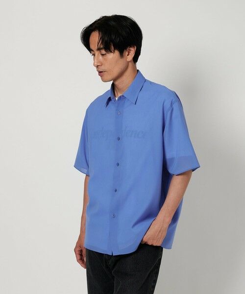 BEAUTY & YOUTH UNITED ARROWS/ビューティー&ユース ユナイテッドアローズ トリクシオン シアー レギュラー ショートスリーブ シャツ FORM型 COBALT M