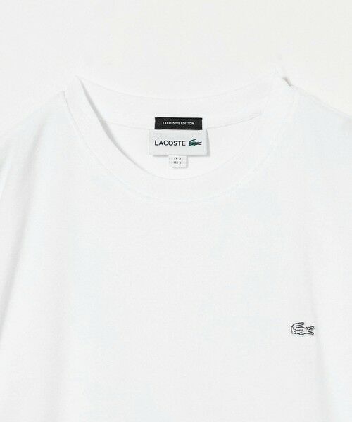 【人気✨】LACOSTE ホワイト ダウンベスト USＬおおきめ ゆったり セール】 クラシックVネックニットベスト （ベスト）｜LACOSTE