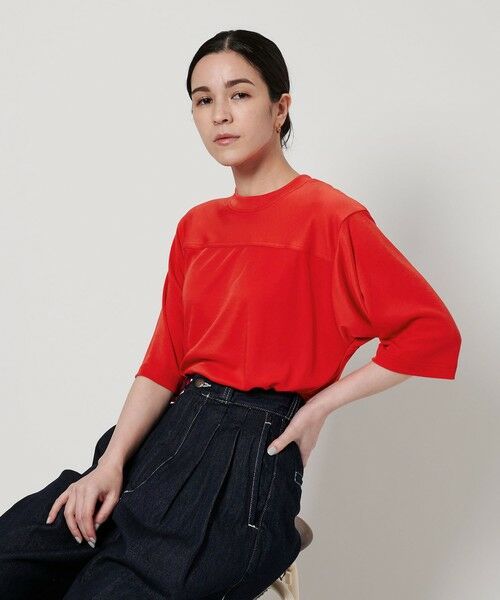 新品未使用！H BEAUTY&YOUTH 袖ボリュームスウェット セール】 フットボール Tシャツ -UVカット/吸水速乾
