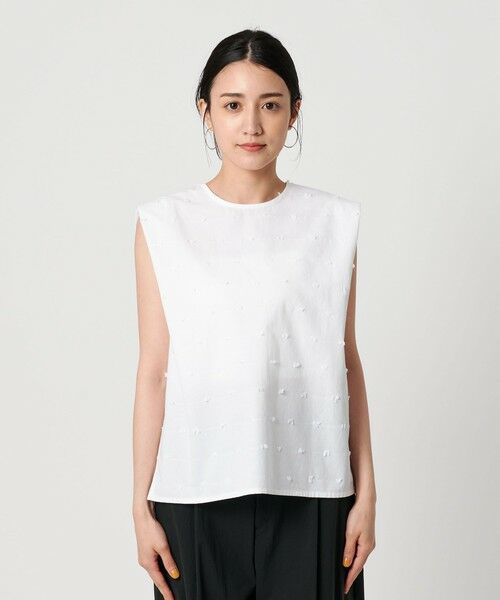 ブラウス シャツ ドット ジャガード ノースリーブ ブラウス レディース BEAUTY＆YOUTH UNITED ARROWS ブラウス シャツ ドット