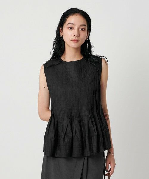 OHGA ノースリーブ　ブラウス ♡未使用品♡タグ付 ohga オーガ ノースリーブ ボウタイブラウス