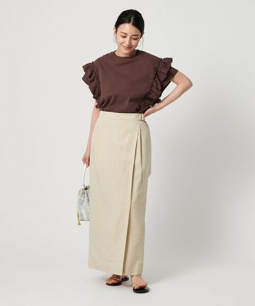 SALE【ユナイテッドアローズ】洗える★関西スペシャル フリンジロングスカート UNITED ARROWS（ユナイテッドアローズ）ボリュームフリンジ