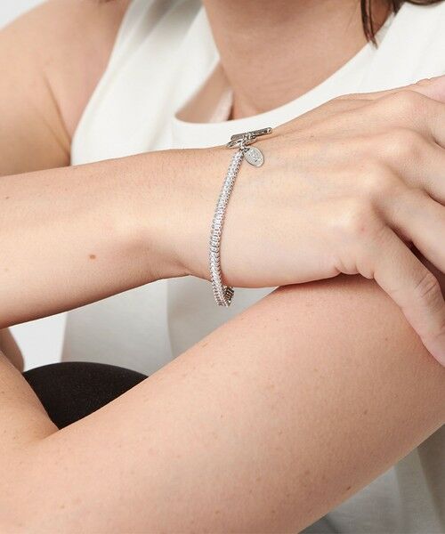 BEAUTY&YOUTH UNITED ARROWS / ビューティー&ユース ユナイテッドアローズ ブレスレット・バングル | スクエア ビジュー×チェーン ブレスレット | 詳細1