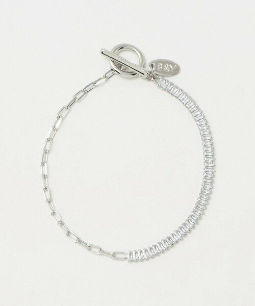 BEAUTY&YOUTH UNITED ARROWS / ビューティー&ユース ユナイテッドアローズ ブレスレット・バングル | スクエア ビジュー×チェーン ブレスレット | 詳細2