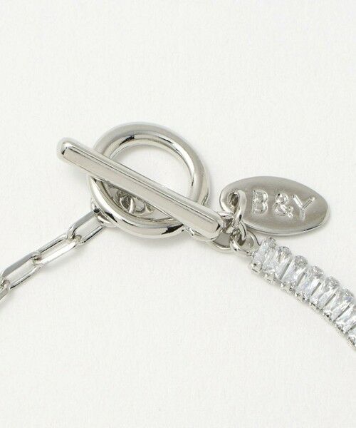 BEAUTY&YOUTH UNITED ARROWS / ビューティー&ユース ユナイテッドアローズ ブレスレット・バングル | スクエア ビジュー×チェーン ブレスレット | 詳細4