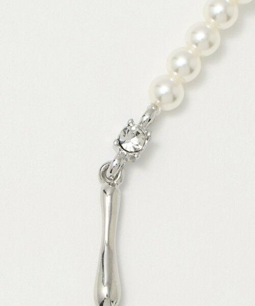 BEAUTY&YOUTH UNITED ARROWS / ビューティー&ユース ユナイテッドアローズ ネックレス・ペンダント・チョーカー | ビジュー×パールモチーフ イビツ ライン ネックレス | 詳細5