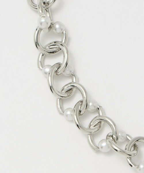 BEAUTY&YOUTH UNITED ARROWS / ビューティー&ユース ユナイテッドアローズ ネックレス・ペンダント・チョーカー | メタル チェーン×パールモチーフ ネックレス | 詳細4