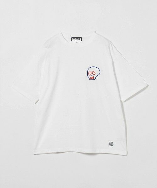 BEAUTY & YOUTH UNITED ARROWS/ビューティー&ユース ユナイテッドアローズ <ESPOIR>Skull エンブロイダリー Tシャツ WHITE L BEAUTY & YOUTH UNITED ARROWS/ビューティー&ユース ユナイテッドアローズ <ESPOIR>Skull エンブロイダリー Tシャツ WHITE L