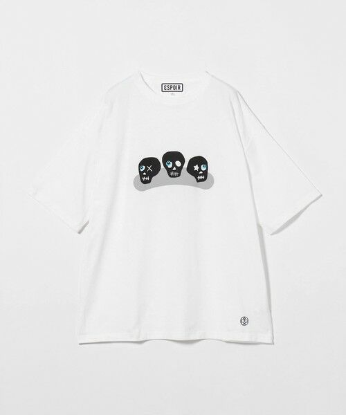 BEAUTY & YOUTH UNITED ARROWS/ビューティー&ユース ユナイテッドアローズ <ESPOIR>Three Skull Tシャツ WHITE L BEAUTY & YOUTH UNITED ARROWS/ビューティー&ユース ユナイテッドアローズ <ESPOIR>Three Skull Tシャツ WHITE L