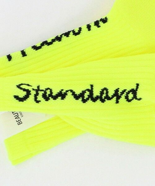 BEAUTY&YOUTH UNITED ARROWS / ビューティー&ユース ユナイテッドアローズ ソックス | フリーダム スタンダード ロゴ ソックス イエロー | 詳細4