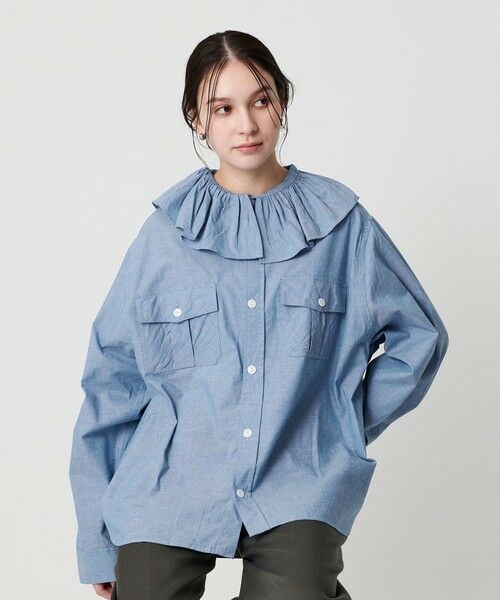 BEAUTY&YOUTH UNITED ARROWS / ビューティー&ユース ユナイテッドアローズ シャツ・ブラウス | ＜dahl’ia＞フリルブラウス | 詳細1