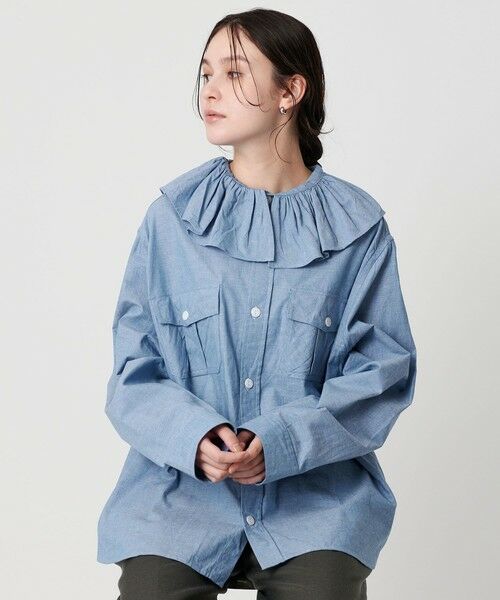 BEAUTY&YOUTH UNITED ARROWS / ビューティー&ユース ユナイテッドアローズ シャツ・ブラウス | ＜dahl’ia＞フリルブラウス | 詳細2