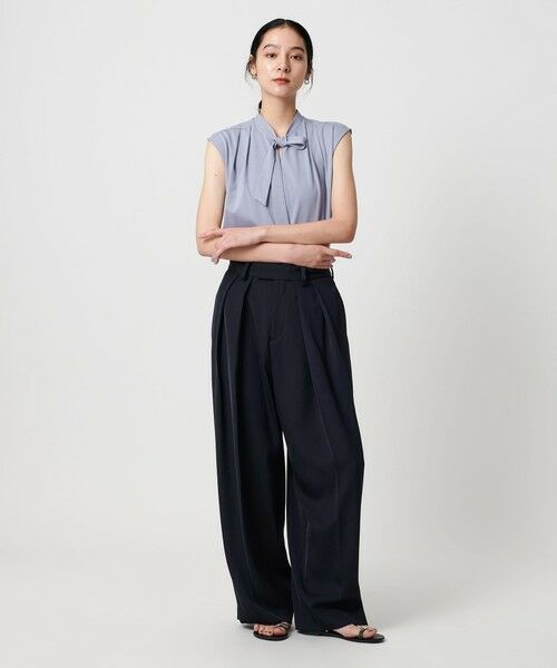 専用‼️新品未使用 BEAUTY&YOUTH タック入り スラックス L リエディ Re:EDIT [低身長/高身長/大きいサイズ有]カットツイル