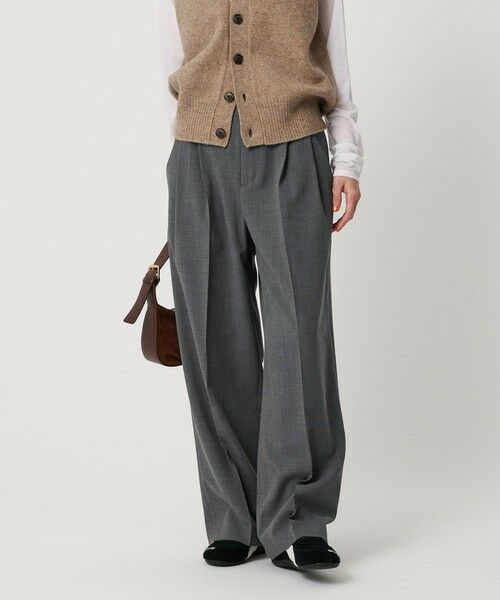 BEAUTY&YOUTH UNITED ARROWS / ビューティー&ユース ユナイテッドアローズ その他パンツ | ポリエステルブレンド ２タック タブワイドパンツ | 詳細1