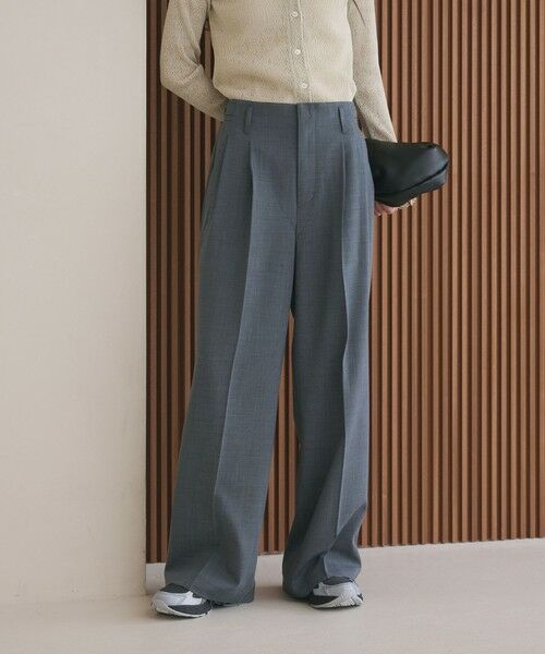 BEAUTY&YOUTH UNITED ARROWS / ビューティー&ユース ユナイテッドアローズ その他パンツ | ポリエステルブレンド ２タック タブワイドパンツ | 詳細1