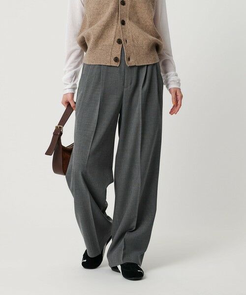 BEAUTY&YOUTH UNITED ARROWS / ビューティー&ユース ユナイテッドアローズ その他パンツ | ポリエステルブレンド ２タック タブワイドパンツ | 詳細2