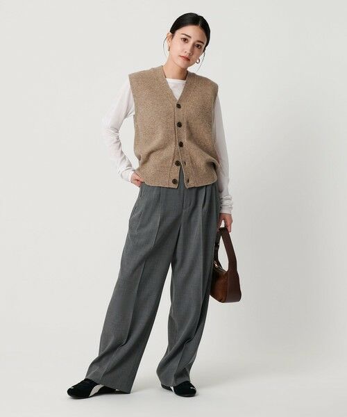 BEAUTY&YOUTH UNITED ARROWS / ビューティー&ユース ユナイテッドアローズ その他パンツ | ポリエステルブレンド ２タック タブワイドパンツ | 詳細6