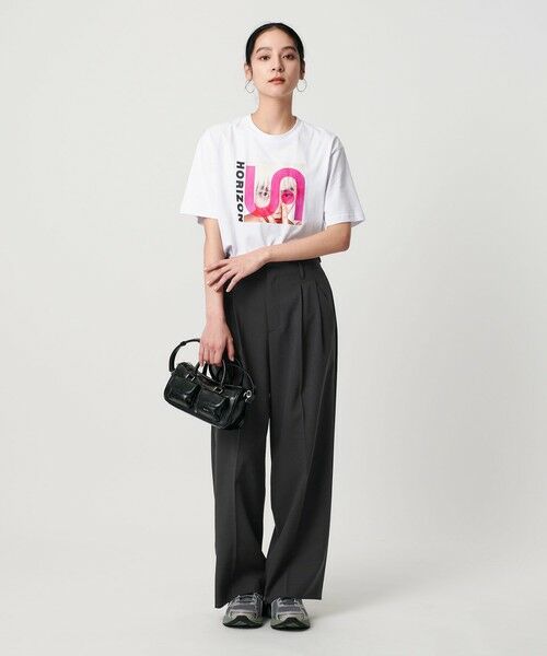 BEAUTY&YOUTH UNITED ARROWS / ビューティー&ユース ユナイテッドアローズ その他パンツ | ポリエステルブレンド ２タック タブワイドパンツ | 詳細10
