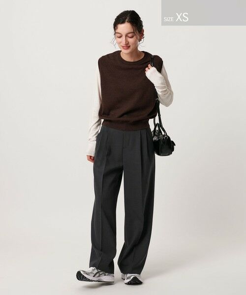 BEAUTY&YOUTH UNITED ARROWS / ビューティー&ユース ユナイテッドアローズ その他パンツ | ポリエステルブレンド ２タック タブワイドパンツ | 詳細15