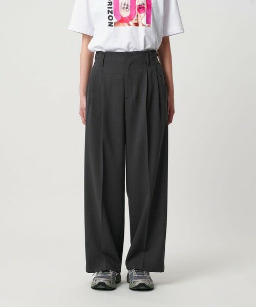 BEAUTY&YOUTH UNITED ARROWS / ビューティー&ユース ユナイテッドアローズ その他パンツ | ポリエステルブレンド 2タック タブワイドパンツ | 詳細11