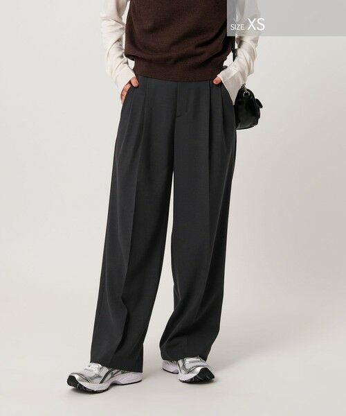 BEAUTY&YOUTH UNITED ARROWS / ビューティー&ユース ユナイテッドアローズ その他パンツ | ポリエステルブレンド ２タック タブワイドパンツ | 詳細4