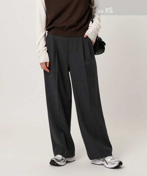 BEAUTY&YOUTH UNITED ARROWS / ビューティー&ユース ユナイテッドアローズ その他パンツ | ポリエステルブレンド ２タック タブワイドパンツ | 詳細5