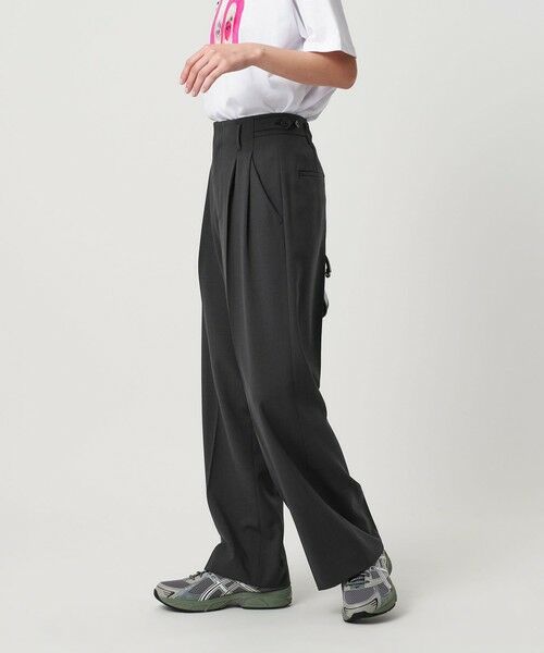 BEAUTY&YOUTH UNITED ARROWS / ビューティー&ユース ユナイテッドアローズ その他パンツ | ポリエステルブレンド ２タック タブワイドパンツ | 詳細8