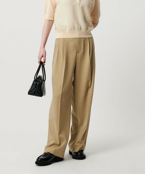 BEAUTY&YOUTH UNITED ARROWS / ビューティー&ユース ユナイテッドアローズ その他パンツ | ポリエステルブレンド ２タック タブワイドパンツ | 詳細14