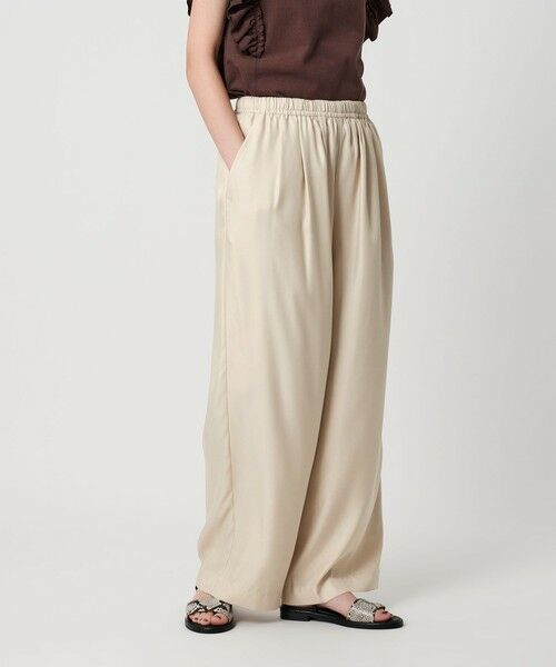 BY プリント＆ソリッド ワイドテーパード パンツ BEAUTY&YOUTH BEAUTY&YOUTH UNITED ARROWS（ビューティーアンドユース
