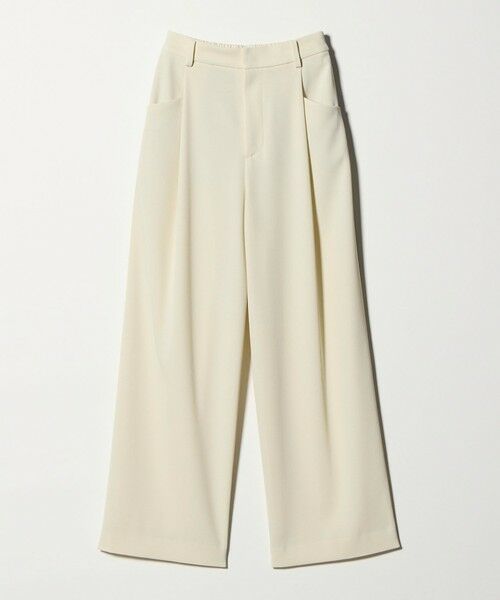 BEAUTY&YOUTH UNITED ARROWS / ビューティー&ユース ユナイテッドアローズ スラックス・ドレスパンツ | ポリエステルブレンド ツイルバックゴムパンツ（OFF WHITE）