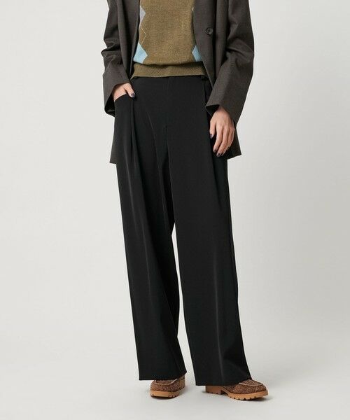 BEAUTY&YOUTH UNITED ARROWS / ビューティー&ユース ユナイテッドアローズ スラックス・ドレスパンツ | ポリエステルブレンド ツイルバックゴムパンツ | 詳細1