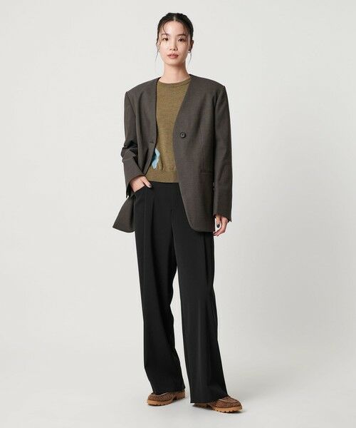 BEAUTY&YOUTH UNITED ARROWS / ビューティー&ユース ユナイテッドアローズ スラックス・ドレスパンツ | ポリエステルブレンド ツイルバックゴムパンツ | 詳細3