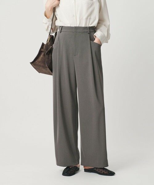 BEAUTY&YOUTH UNITED ARROWS / ビューティー&ユース ユナイテッドアローズ スラックス・ドレスパンツ | ポリエステルブレンド ツイルバックゴムパンツ | 詳細7