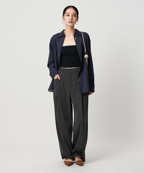 BEAUTY&YOUTH UNITED ARROWS / ビューティー&ユース ユナイテッドアローズ スラックス・ドレスパンツ | ポリエステルブレンド ツイルバックゴムパンツ | 詳細9