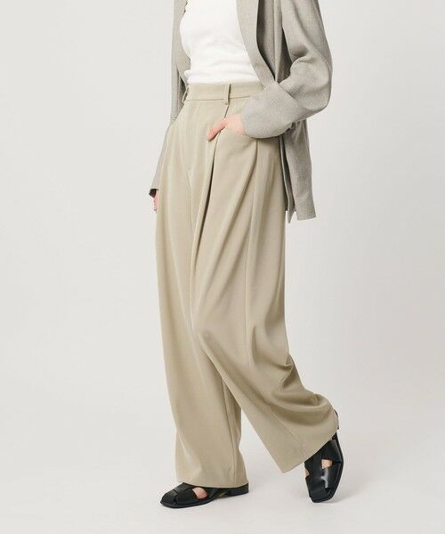 BEAUTY&YOUTH UNITED ARROWS / ビューティー&ユース ユナイテッドアローズ スラックス・ドレスパンツ | ポリエステルブレンド ツイルバックゴムパンツ | 詳細15