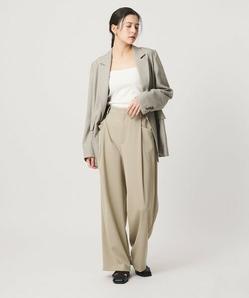 BEAUTY&YOUTH UNITED ARROWS / ビューティー&ユース ユナイテッドアローズ スラックス・ドレスパンツ | ポリエステルブレンド ツイルバックゴムパンツ | 詳細16