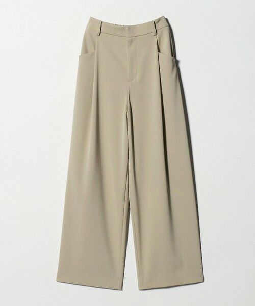 BEAUTY&YOUTH UNITED ARROWS / ビューティー&ユース ユナイテッドアローズ スラックス・ドレスパンツ | ポリエステルブレンド ツイルバックゴムパンツ（NATURAL）