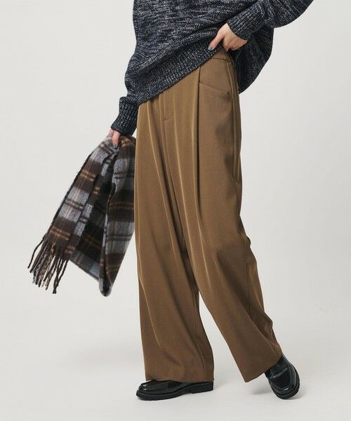 BEAUTY&YOUTH UNITED ARROWS / ビューティー&ユース ユナイテッドアローズ スラックス・ドレスパンツ | ポリエステルブレンド ツイルバックゴムパンツ | 詳細13